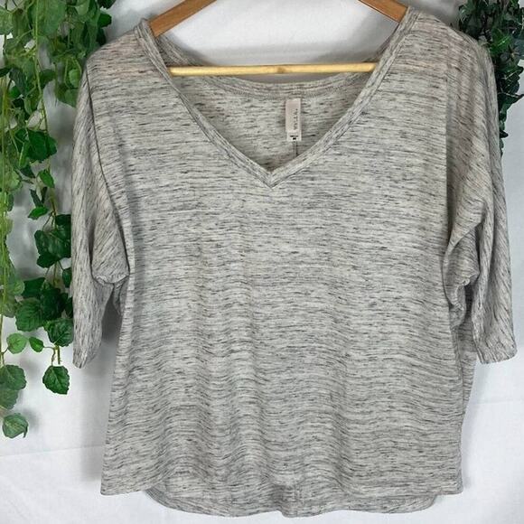 Bella heather grey mid sleeve top M - Picture 1 of 5